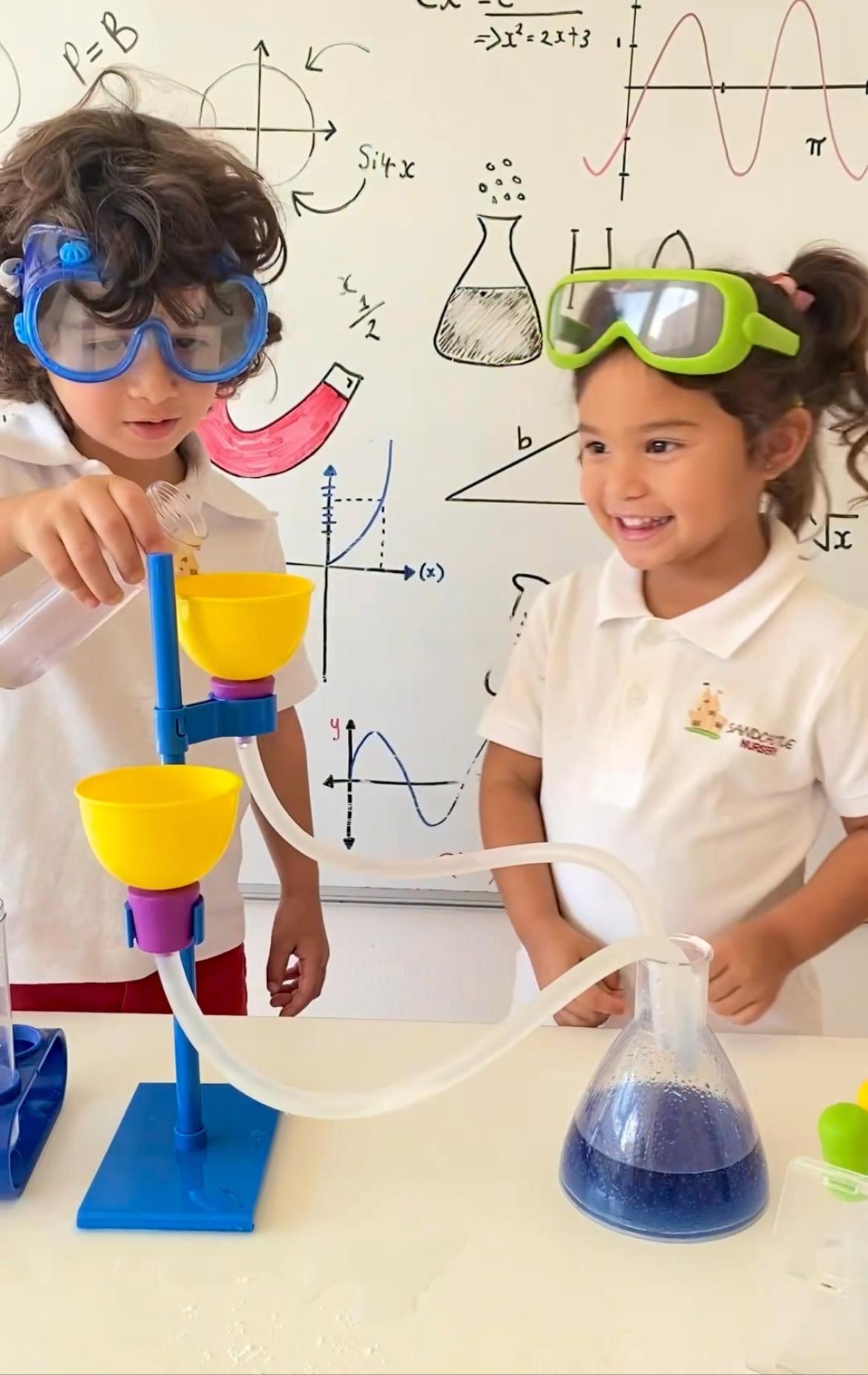 Children exploring a science experiment