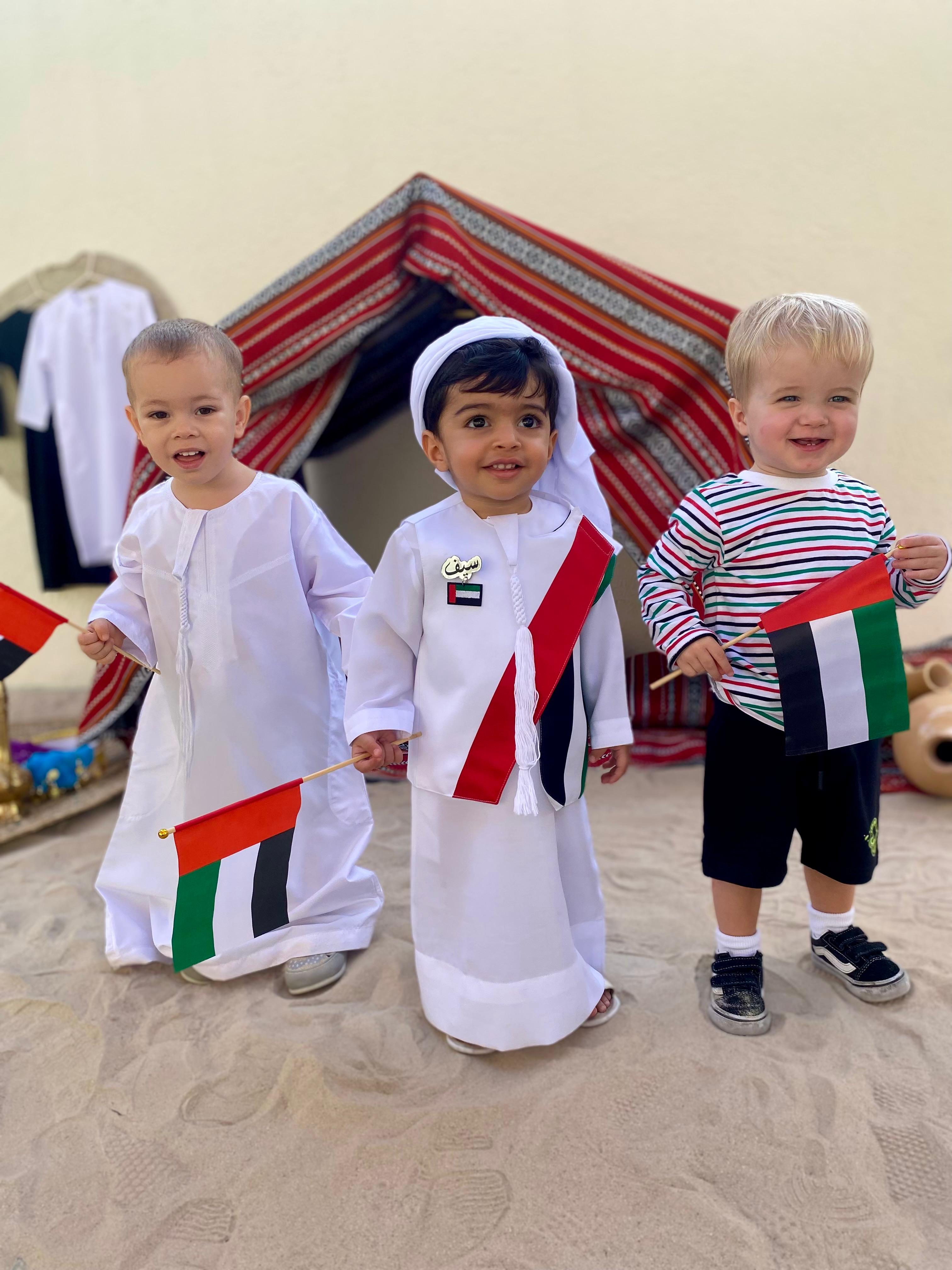 Children celebrating UAE culture together